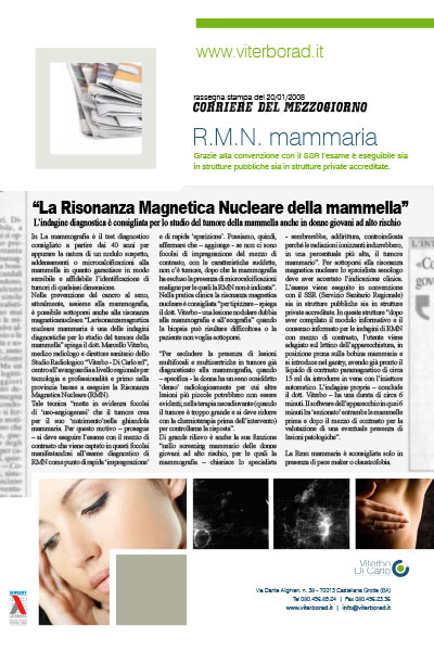 la risonanza magnetica nucleare della mammella