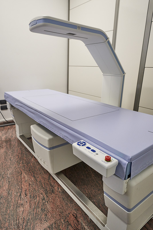 esame per osteoporosi dettaglio apparecchiatura